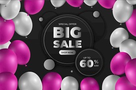 生日背景 节日气球