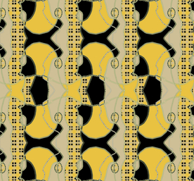 链条 格子色块 黑色系 图案