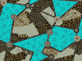 豹纹系列 圆心线条 补丁 布片