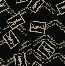 YSL圣罗兰 图案 英文回位