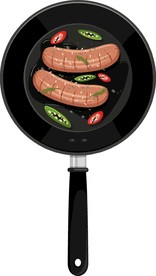 餐饮烹饪主题卡通插画图片