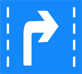 右转车道图标