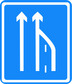 车道数变少图标