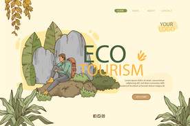AI矢量外出旅游人物插画