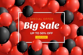 生日背景 节日气球