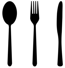 餐具剪影