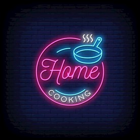 餐吧霓虹灯LOGO图片