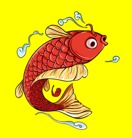 AI矢量鲤鱼插画
