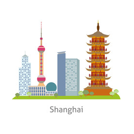 扁平上海旅游景点