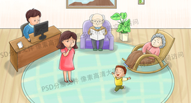 幸福家庭   一家人团聚