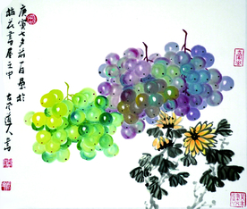 葡萄菊花图