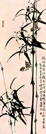 竹雀图
