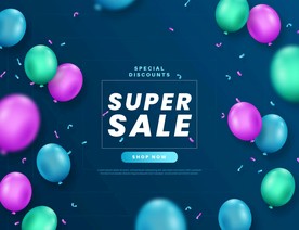 生日背景 节日气球