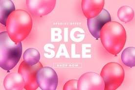 生日背景 节日气球