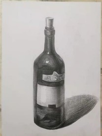 素描酒瓶