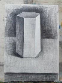素描六棱柱