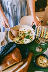 西餐美食葱花鸡蛋饼
