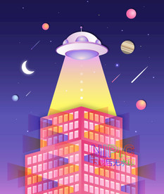 抽象海报ai模版