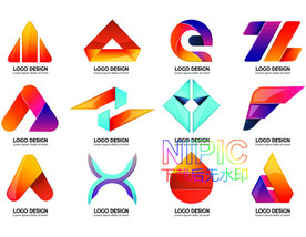 炫彩标志eps背景图