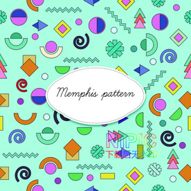 孟菲斯风格eps模板下载