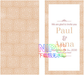 婚礼邀请函eps图形