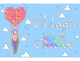 卡通独角兽eps素材文件