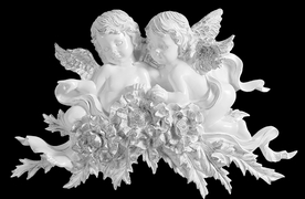 捧花小天使 装饰品 挂件 浮雕