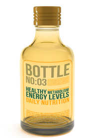 透明有色瓶子标贴样机