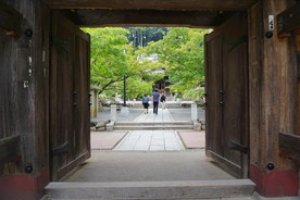 打开的寺院大门
