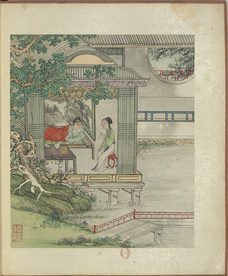 西厢记风月秋声图