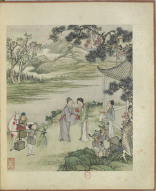 西厢记风月秋声图