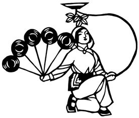杂技剪纸