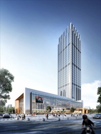 公建高层商业综合体效果图