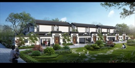 中式绿城别墅洋房住宅园林景观