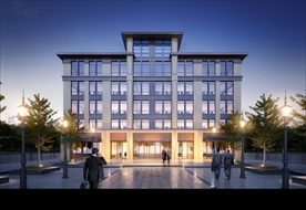 绿城别墅洋房夜景大门入口