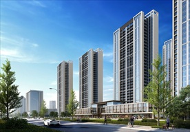 绿城别墅洋房园林大门入口图