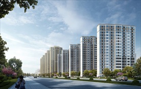 绿城别墅洋房住宅沿街园林景观