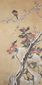 陈之佛国画 雪里茶梅