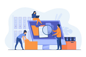 人物插图 扁平办公矢量