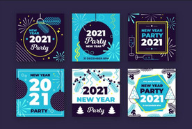 新年2021派对帖子