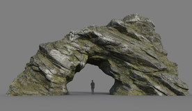 C4D模型岩石假山石头景观石