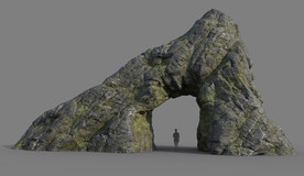 C4D模型岩石假山石头景观石