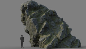 C4D模型岩石假山石头景观石