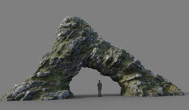 C4D模型岩石假山石头景观石