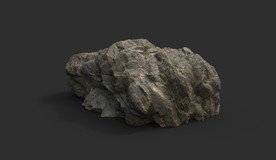 C4D模型岩石假山石头景观石