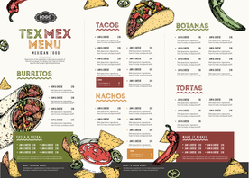 现代餐厅菜单模板矢量