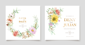 春日绽放花卉请柬套装