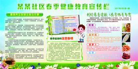 社区春季健康教育宣传海报素材