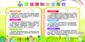 春季健康教育知识宣传海报素材