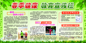 春季健康教育知识宣传海报素材